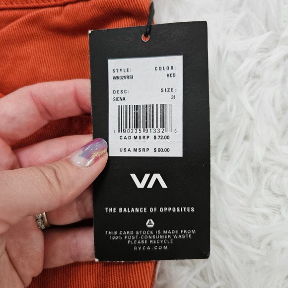 NWT RVCA Women's Terracotta Siena High Rise Denim Mini Skirt. Size 31 - Picture 10 of 12
